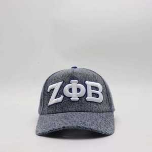หมวกแก๊ป Zeta Phi Beta สีเทา ปักลาย ZPB หมวกสมาคมนักศึกษาหญิง ปรับขนาดได้ ทรงแบน ทันสมัย สวมใส่สบาย - Product Image 1