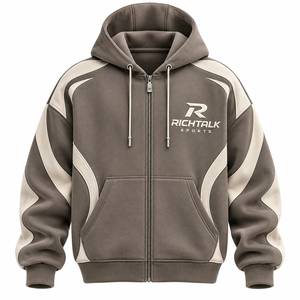 Unisex High Quality 100% Cotton <b>Zip</b>-Up <b>Hoodie</b> Fleece Sweatshirt with <b>Pocket</b> Regular Fit Sporty Style Winter Wear - Product Image 6