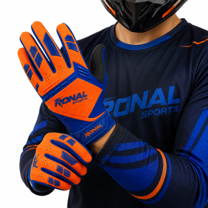 ถุงมือมอเตอร์ไซค์ RONAL SPORTS แบบกำหนดเอง สำหรับมอเตอร์ครอส ปั่นจักรยาน กีฬากลางแจ้ง ระบายอากาศได้ดี รองรับหน้าจอสัมผัส ผลิตจากโพลีเอสเตอร์และผ้าฝ้าย พร้อมหัวเข็มขัด - Product Image 3