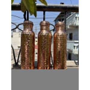 Vintage Style Pure Copper Eco-Friendly CE Certified Handcrafted <b>Water</b> <b>Bottle</b> Drinking Flask for Rustic Home Decor Daily - Product Image 3