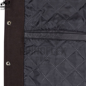 Hot Selling Custom Cool Style Fleece Winter Leather Versity Jackets Baseball Bomber Leather Versity Jackets For Men - Product Image 4