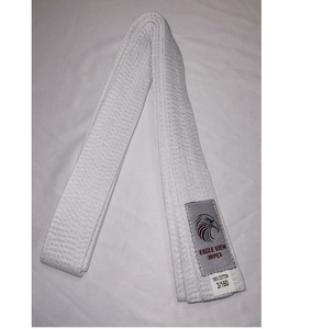 Cinturón de BJJ EVI EVI 619 de Polialgodón Blanco Sólido, Equipo de Entrenamiento de Artes Marciales, 300 CM de Largo, Unisex, Cinturones Personalizados OEM - Product Image 1