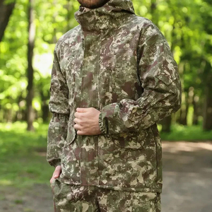 Uniforme Táctico de Camuflaje Personalizado de Alta Calidad para Senderismo y Caza, con Capucha y Manga Larga - Product Image 3