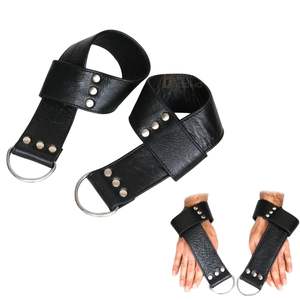 Collier de cou en cuir réglable avec anneau en D sur le devant pour jeux de contrainte BDSM - Product Image 1