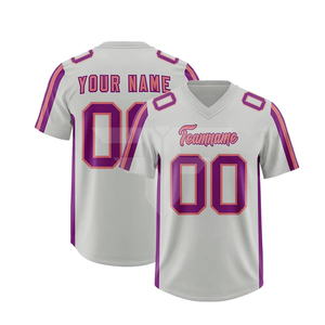 Compre Camisetas de Fútbol Americano Personalizadas con Sublimación, Malla Transpirable, Anti-UV, de Secado Rápido, Manga Corta, Tallas Grandes, Ropa de Equipo - Product Image 3