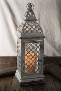 Lanterne à bougie en laiton doré avec cylindre en verre et anneau de poignée supérieure pour la décoration de la maison - Product Image 4