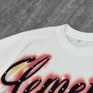 T-shirt pour homme en coton et fibre de bambou 300 g/m², coupe classique, impression numérique DTG, séchage rapide, respirant, design graphique personnalisé - Product Image 4