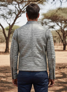 Chaqueta Bomber de Cuero Vacuno para Hombre, Estilo Invernal, con Logotipo Frontal, Impermeable, Resistente al Viento, Color Personalizado, Estilo Vintage - Product Image 2