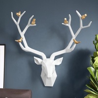 Sculpture de tête de cerf en métal luxueuse personnalisée, design scandinave, écologique, durable, art rustique, décoration murale, décoration intérieure