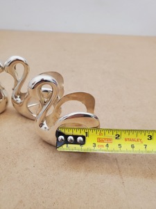 Anneau de serviette en argent style cygne pour une décoration de table de luxe, hôtel, restaurant, mariage et traiteur, élégant style de table - Product Image 4