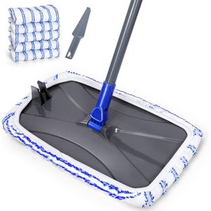 Mop in Microfibra Masthome per Grandi Superfici, Mop Piatto con 5 Panni Riutilizzabili, per Pavimenti in Legno, Uso Asciutto e Bagnato - Product Image 1