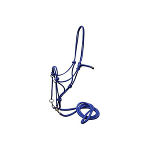 Cuerda de nailon azul para caballos con diseño de nudos para uso ecuestre - Product Image 1