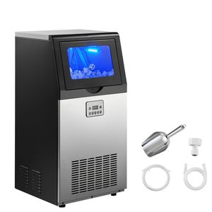 Commercial <b>Kitchen</b> <b>Equipment</b> Stainless Steel 100 Lbs/24h & 30 Lbs Ice Maker Machine Built-in/Freestanding/Under Counter Design - Product Image 1