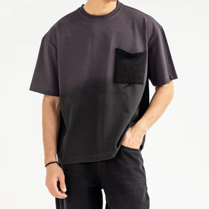 Camiseta Oversize para Hombre, Fabricada en Algodón Liso, Corte Holgado, Estilo Urbano Minimalista, Informal - Product Image 2