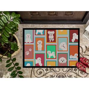 Bichon Frise <b>Doormat</b> Non-Slip <b>Washable</b> Indoor/Outdoor Entryway Rug 24H X 36W for Front Door Use - Product Image 3