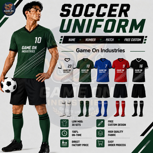 ชุดเสื้อฟุตบอลแบบซับลิเมชั่นสั่งทำพิเศษ คุณภาพพรีเมียม ผ้าระบายอากาศ พิมพ์โลโก้ ชื่อ และหมายเลขทีมได้ แม้จะมีขั้นต่ำในการสั่งซื้อน้อย - Product Image 4
