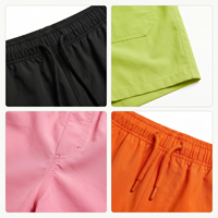 Shorts de Playa para Hombre, Color Sólido, Secado Rápido, Transpirables, Ecológicos, Spandex/Poliéster, Cintura Elástica con Bolsillos, Cintura Media, Casuales
