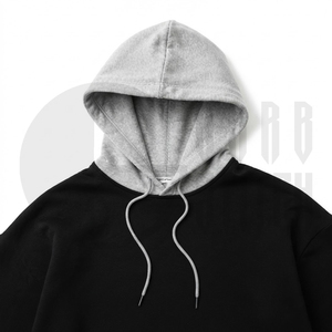 Sudadera con Capucha Personalizada para Hombre, Corte Regular, 100% Algodón, Diseño Color Block, Antiarrugas, 430 GSM, con Bolsillo, Fabricante OEM/ODM - Product Image 3