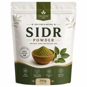 Poudre de Sidr de Qualité Supérieure 200g 100% Pure Poudre de Feuilles de Ziziphus Spina Christi pour Soins des Cheveux et de la Peau - Product Image 1