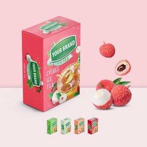 Té Helado en Polvo de Marca Privada, Bebidas Exóticas Personalizadas, Cajas de Papel Dúplex, Empaque en Barra 4 en 1, Té de Leche con Coco y Matcha - Product Image 3