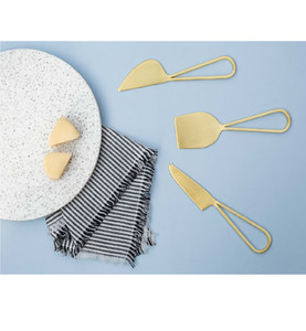 Brass <b>Cheese</b> <b>Set</b> Luxury Quality Handcrafted 4Pcs Brass Flatware Cutlery <b>Set</b> <b>Cheese</b> Tools Best Prices - Product Image 6