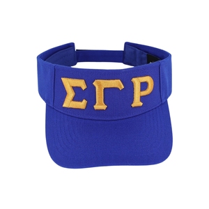 SGRHO Visera Azul con Letras Bordadas en Dorado, Visera de Sol Ajustable para Mujer, Deportiva, Casual, Universitaria - Product Image 1