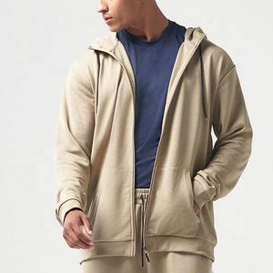 Sweat à capuche en coton avec logo personnalisé de haute qualité pour hommes fermeture éclair complète avec motif imprimé prix de gros raisonnable - Product Image 3