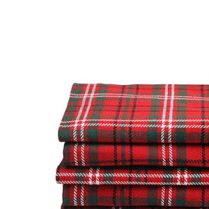 Elegant Christmas Red Tartan Plaid <b>Rectangle</b> <b>Placemat</b> 100% Cotton Eco-Friendly Dining Table Mat Soft Washable Reusable - Product Image 4