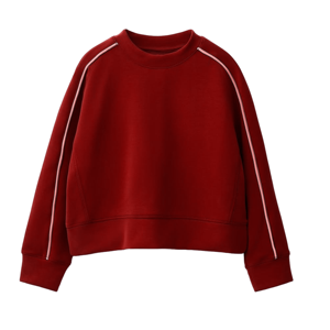 เสื้อสเวตเชิ้ตคอกลม แขนยาว ทรงหลวม สีพื้น ผ้าถัก ยูนิเซ็กส์ ความยาวครอป สไตล์ลำลอง สำหรับฤดูใบไม้ร่วง - Product Image 3