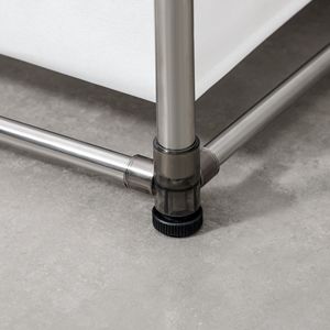 Cesto portabiancheria XL a 2 livelli con 4 sacchi rimovibili in cotone e plastica per la separazione di bianchi e scuri, per organizzare i vestiti - Product Image 4