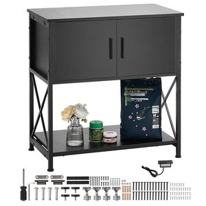 Supporto per Acquario in Acciaio e MDF da 29 Galloni (28,7 x 16,5 x 30) con Capacità di Carico di 242,5 Libbre, Adatto per Ufficio, per Vasche di Pesci e Tartarughe - Product Image 1