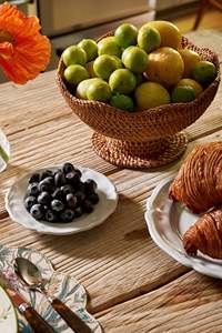 Bol en rotin sophistiqué, bol décoratif pour fruits, bol de service en osier, centre de table rustique, parfait pour la décoration de la cuisine et de la maison - Product Image 6
