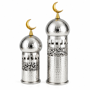 Minarete de Mezquita de Latón con Diseño Árabe, Adorno de Luna Creciente, Decoración Islámica de Lujo para el Hogar y Centro de Mesa para Eid y Ramadán - Product Image 6