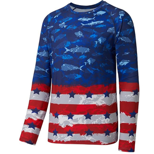 Maillot de pêche personnalisé pour équipe, impression par transfert thermique, 100% polyester, séchage rapide, respirant - Product Image 1