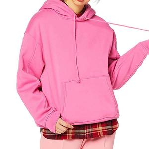 Oversized <b>Longline</b> Hooded Pullover <b>Women's</b> <b>Fleece</b> Hoodie Drop Shoulder Cotton <b>Fleece</b> OEM Custom Clothing Factory Factory Supply - Product Image 1