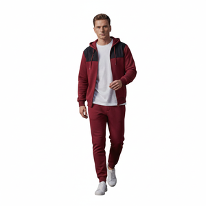 Conjunto Deportivo de Invierno para Hombre, 100% Algodón, Corte Regular, con Capucha, Ropa Deportiva Informal, Transpirable, de Secado Rápido, para Entrenamiento, Gimnasio, Uso Diario - Product Image 4