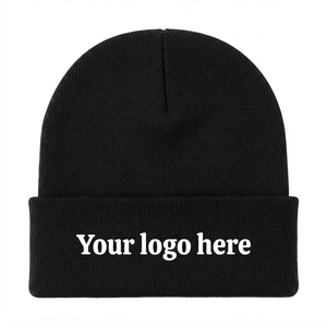 Bonnet personnalisé de haute qualité avec logo, 100 % polyester, chaud et tendance pour l'hiver, motif de personnage de dessin animé à pois, article promotionnel - Product Image 6
