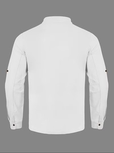 Stand-<b>up</b> Collar Casual Shirt-Sophisticated Mature Look with Breathable Linen/Cotton Fabric Anti-Wrinkle & Eco-Friendly - Product Image 2