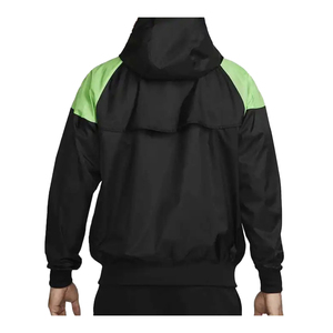 Veste coupe-vent légère à capuche en toile imperméable pour homme, avec logo frontal, personnalisable pour votre marque, idéale pour l'extérieur en hiver - Product Image 4