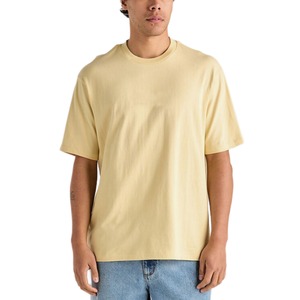 เสื้อยืดคอกลมแขนสั้นสีพื้นสำหรับผู้ชาย ทรงปกติ สไตล์ลำลอง ผ้าเจอร์ซีย์คอตตอน 100% - Product Image 1