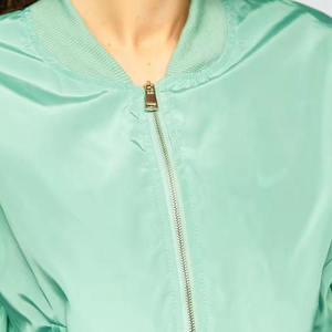 Conjunto Deportivo Verde Menta para Mujer, Manga Larga, Corte Holgado, Cintura Elástica, Color Sólido, Ropa Deportiva Informal, Estilo Primavera - Product Image 2
