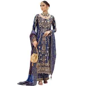 Proveedor Indio de Elegantes Trajes Sharara Palazzo Salwar de Diseño con Bordado, en Tela Georgette - Product Image 1