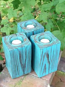 Boho Style Wooden Candle Stand Handmade Natural Wood Candle Holder for Living Room Wedding Event <b>Table</b> Decoration - Product Image 1