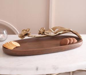 Plateau de service, plateau décoratif de table haut de gamme, plateau en bois fait main - Product Image 6