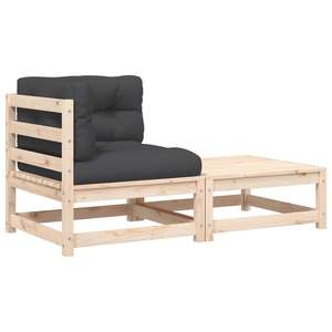 Juego de muebles de salón exterior para patio, sofá esquinero con cojines y reposapiés - Product Image 2