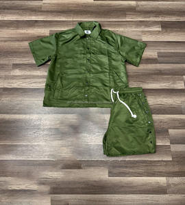 Custom <b>Men's</b> Two-Piece Nylon Zip Windbreaker Shorts Set Lightweight Summer Jogging Tracksuits Quick Dry & Breathable - Product Image 2