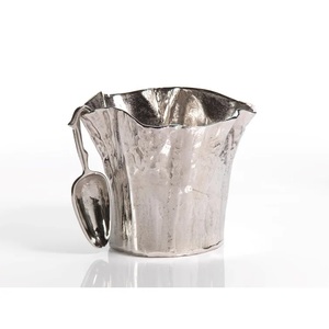 Luxury Pewter Antler Ice Scoop Rustic Deer Horn Handle Stainless Steel Metal <b>Flour</b> & Grain Shovel Elegant Barware & Kitchen Gift - Product Image 6