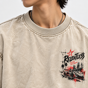 เสื้อยืดโอเวอร์ไซส์พรีเมียม พิมพ์ลาย DTG สไตล์วินเทจ ลุคสตรีทแวร์ ยูนิเซ็กส์ แขนสั้น ลำลอง ปรับแต่งได้เต็มที่ - Product Image 3