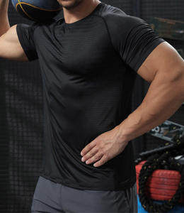 Camiseta Deportiva de Compresión de Manga Corta para Hombre, Color Sólido, Secado Rápido, Estampado por Transferencia de Calor, 120g, Poliéster Tejido, Verano, Casual - Product Image 2