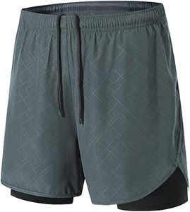 Pantalones Cortos Deportivos para Hombre con Logotipo Personalizado, Doble Capa, Cintura Media, Cierre con Cordón, Bolsillos, para Entrenamiento, Gimnasio, Correr - Product Image 4